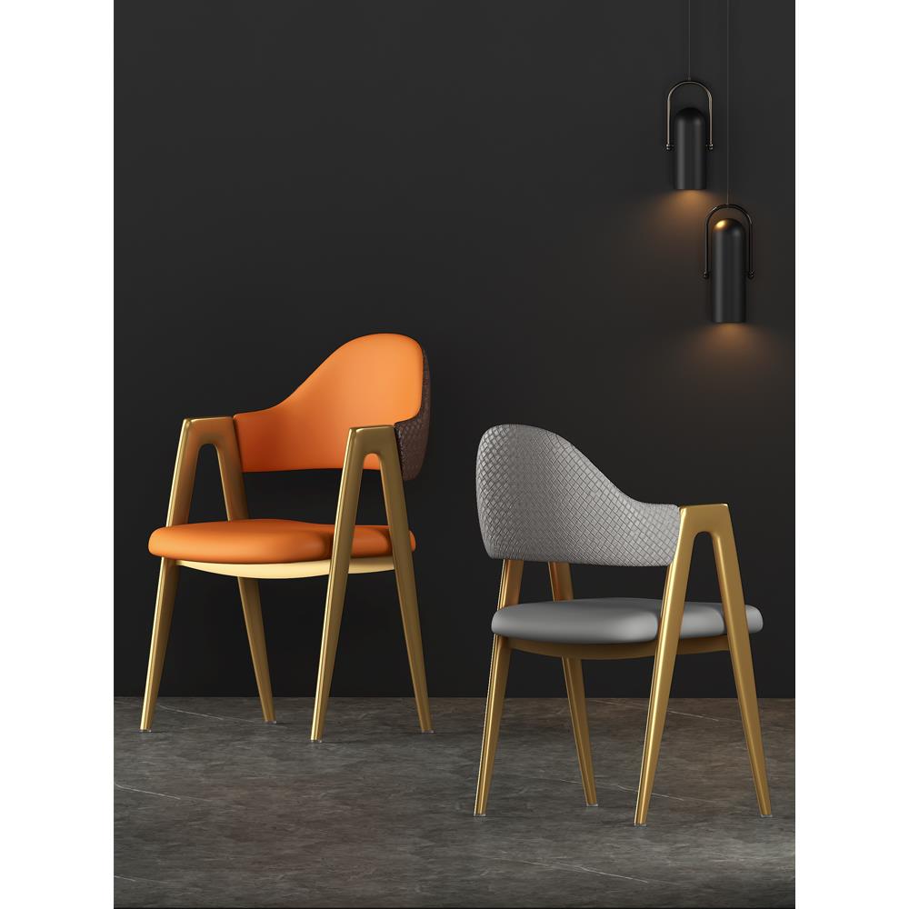 轻奢餐椅家用2025新款靠背凳子时尚创意软包椅咖啡奶茶店休闲桌椅