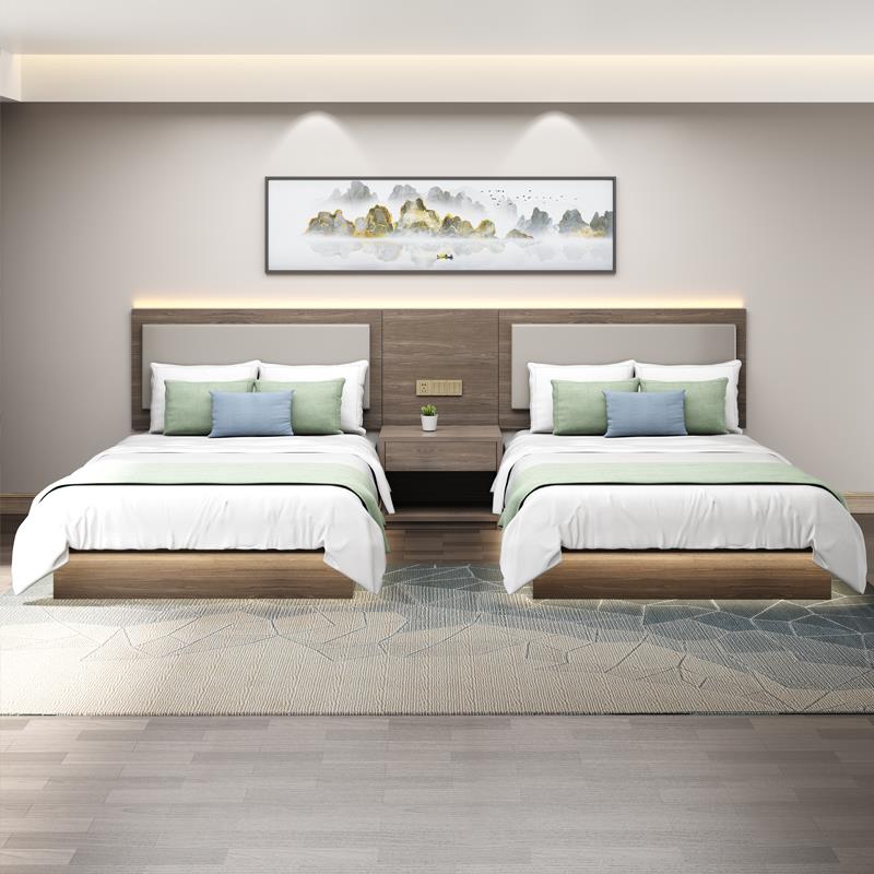 酒店家具标间全套宾馆专用床定制大床全季公寓民宿五星级客房双床