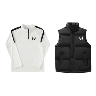 俄勒冈运动套装男女羽绒马甲棉服田径训练服速干半拉链秋冬体育生