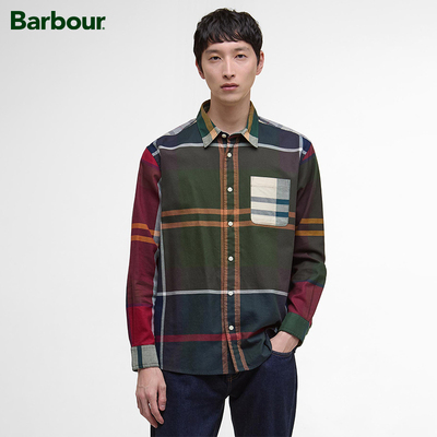 Barbour男士宽松格纹衬衫