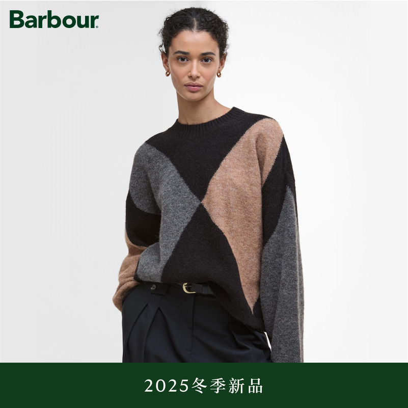 Barbour女士休闲宽松套头针织衫