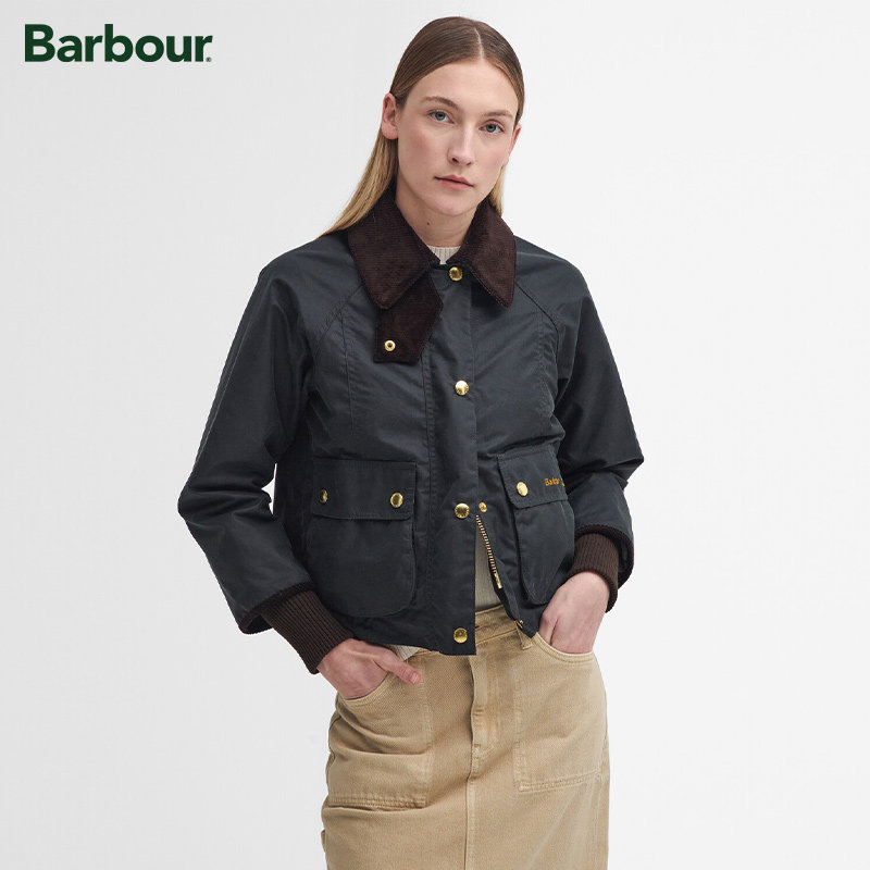 Barbour Cropped Beadnell女士油蜡夹克