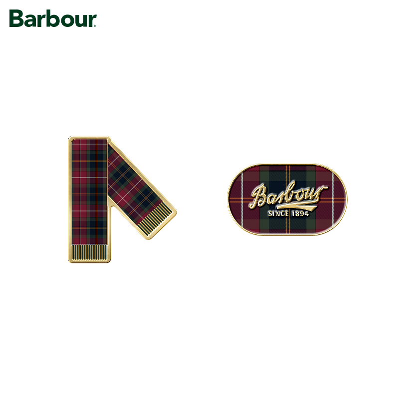 BarbourGLOBAL格纹徽章