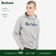 秋冬修身 Barbour SL男士 Logo印花连帽卫衣