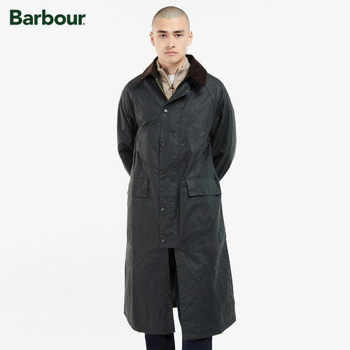 Barbour男女同款中长油蜡夹克
