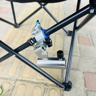 月亮椅细管斜腿钓椅炮台支架座支架竿架配件欧式钓椅通用铝合金