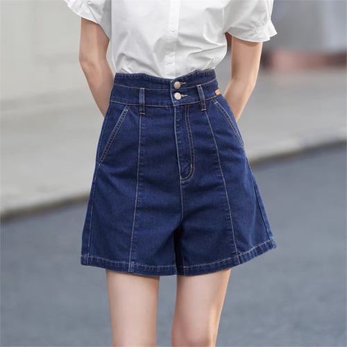 直筒阔腿牛仔短裤女士2026夏季新款显瘦宽松冰氧吧高腰热裤子