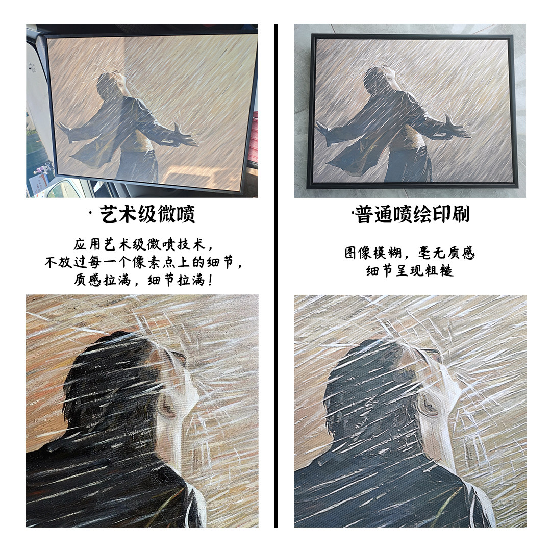 网红《救赎》艺术定制限量版画装饰画油画手绘画壁画客厅简约北欧