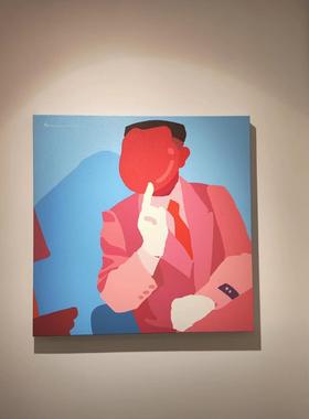 范德彪画抽象艺术画壁画喷绘松木背框画装修装饰画北欧风格背景墙