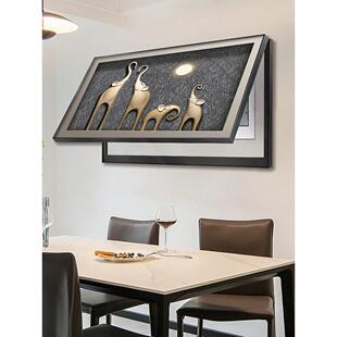 吉象如意横版电表箱装饰画可定制大尺寸配电箱电闸盒墙面遮挡挂画