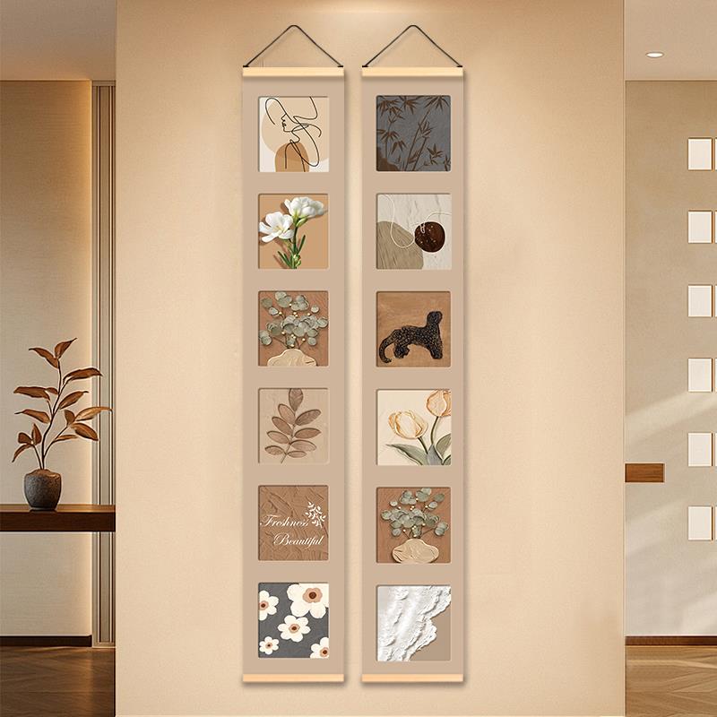 植物花卉装饰画客厅玄关过道餐厅卧室背景墙清新布艺挂画简约壁画图片