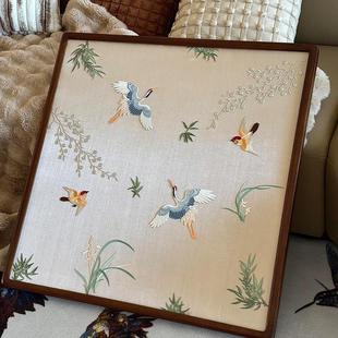 新中式客厅装饰画画抽象艺术喜上枝头宋氏美学小众高级书房茶室挂