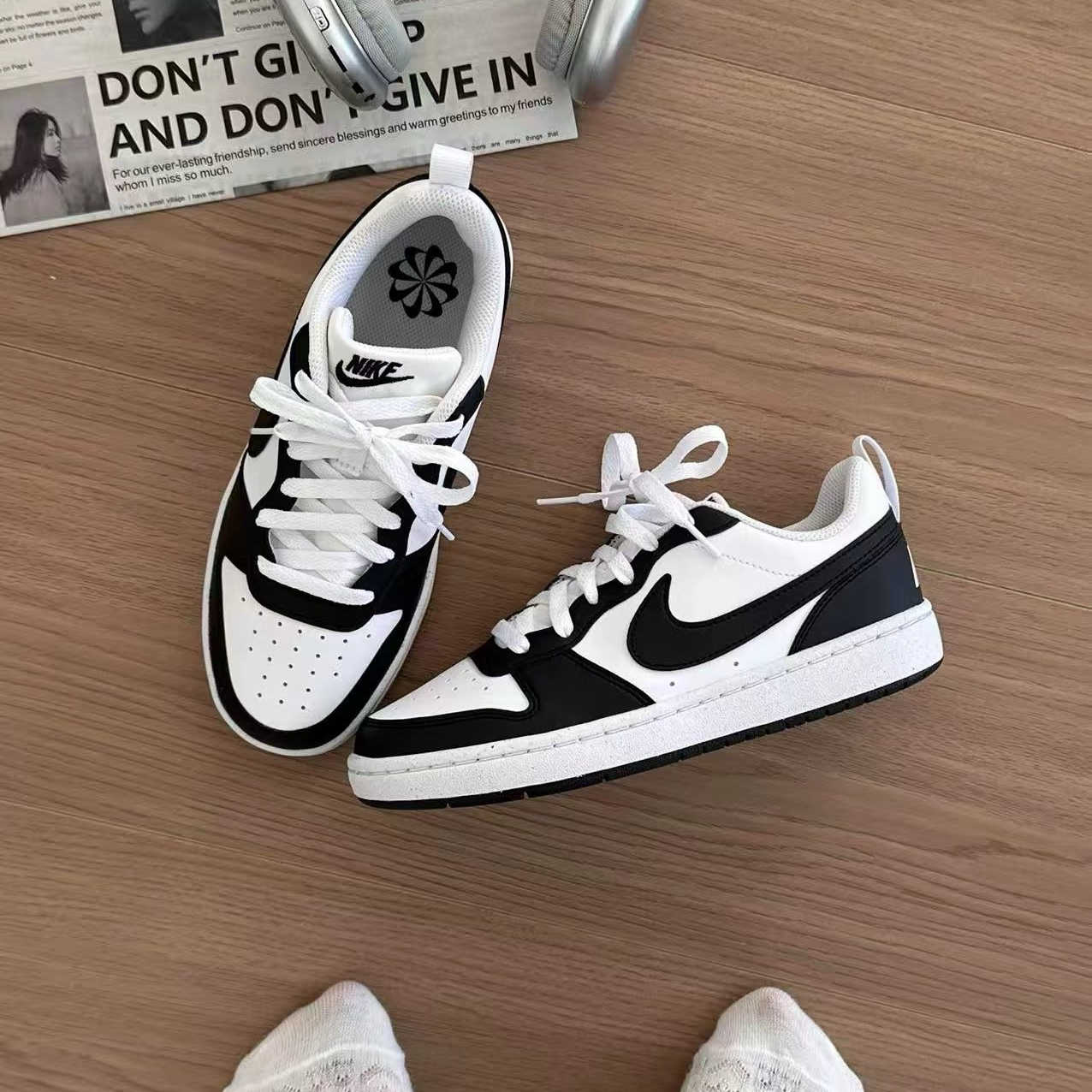 Nike Court Borough LOW 舒适百搭 防滑耐磨 低帮板鞋DV5456-131