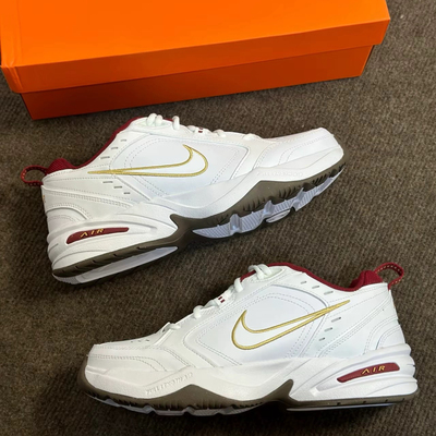 Nike Air Monarch 4白红轻便缓震跑步鞋IB4607-171