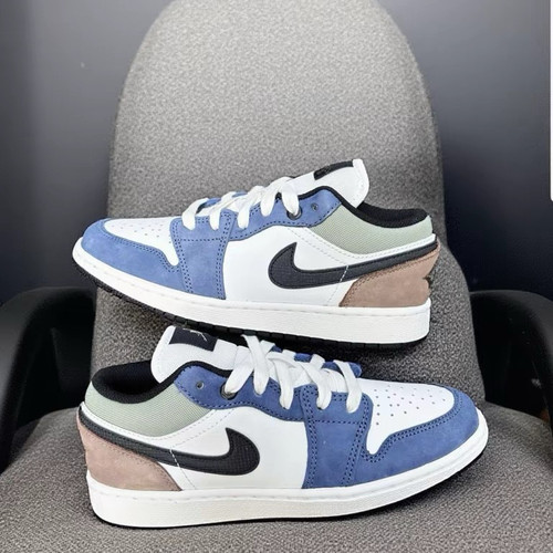 Air Jordan 1 Low 白蓝 GS运动休闲复古舒适低帮篮球鞋HV5973-101