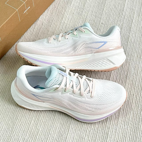 李宁吾适lite 3.0女子2025新款缓震回弹耐磨休闲慢跑鞋ARSV024-5