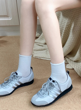 adidas VS JOG 2.0 舒适 低帮 生活休闲鞋 男女同款 灰色JR4653