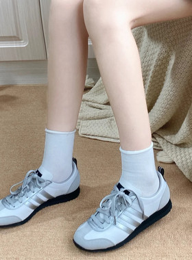 adidas VS JOG 2.0 舒适 低帮 生活休闲鞋 男女同款 灰色JR4653