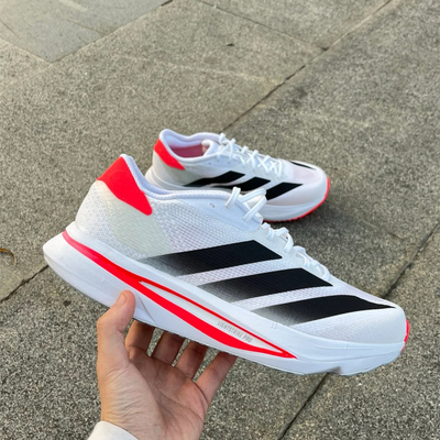 adidas Adizero SL2 舒适百搭时尚潮流低帮跑步鞋男款 云白JI2987