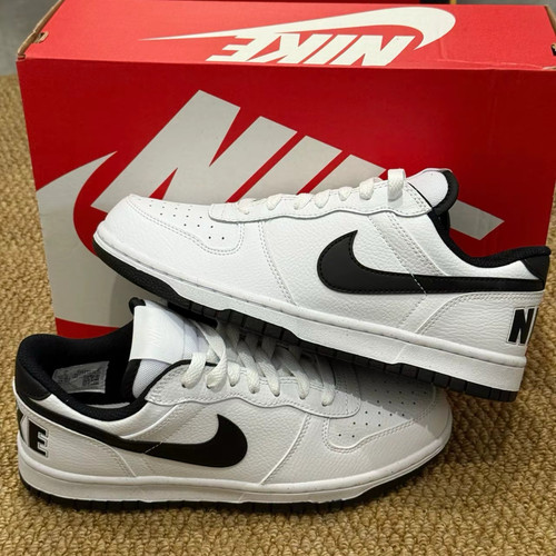 Nike Big 舒适百搭 低帮 防滑耐磨增高板鞋 男款 白色355152-109