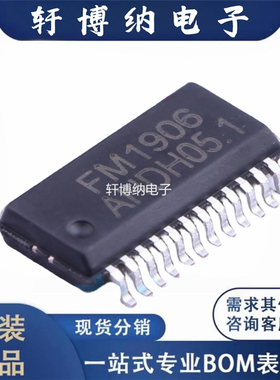 FM1906  封装： SSOP-24  13×4点阵LCD驱动IC   全新 现货可直拍