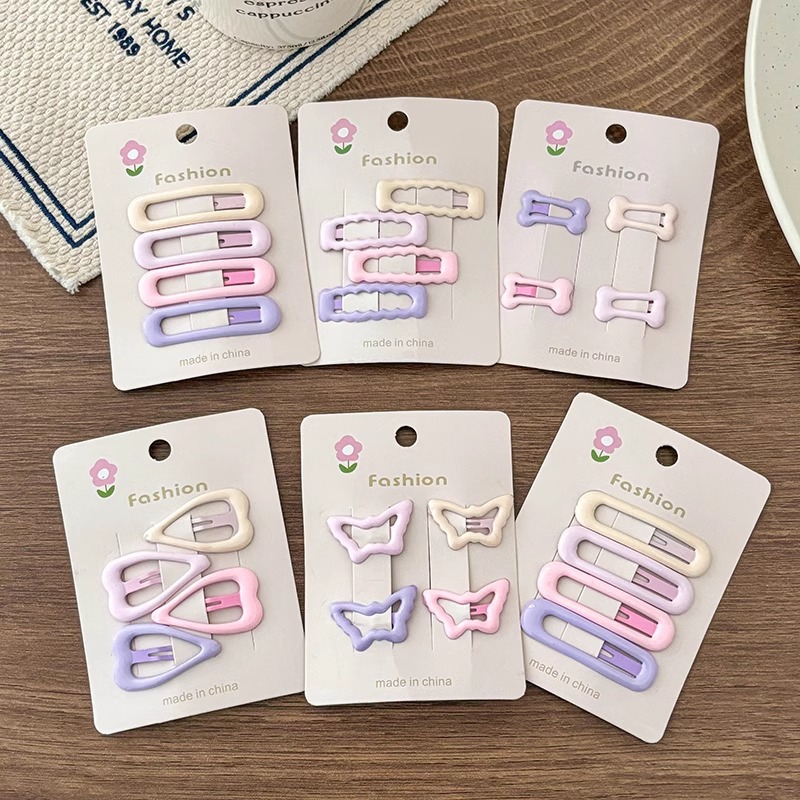 tktk梦幻心星星发夹儿童bb夹侧边前额碎发夹甜美多巴胺粉色小夹子