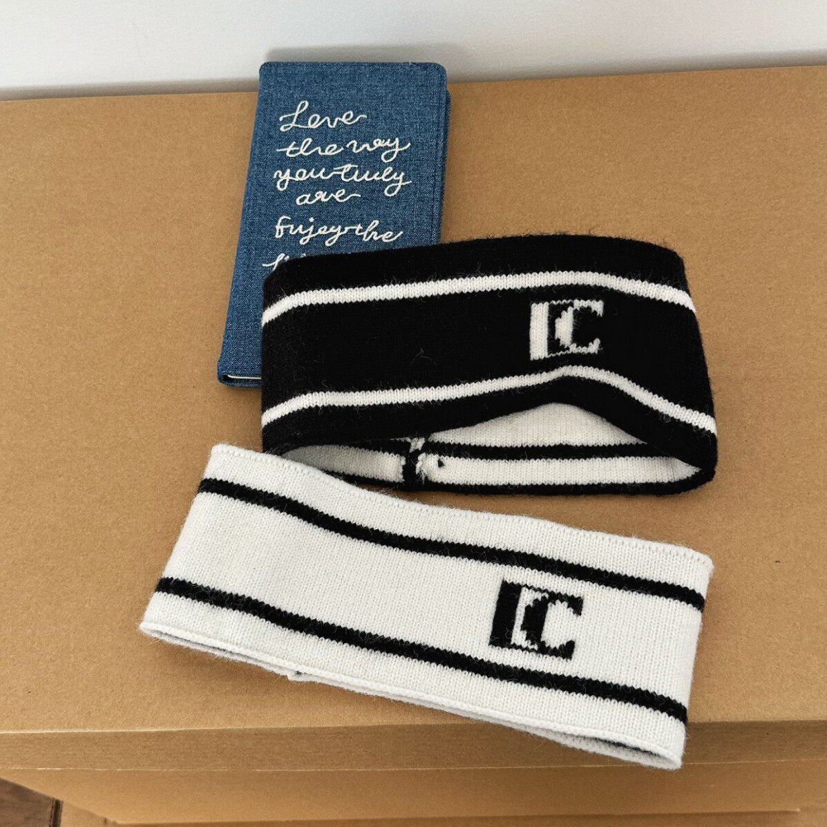 tktk跨境韩版运动字母发带小香风感头饰针织毛线弹力宽头保暖发带