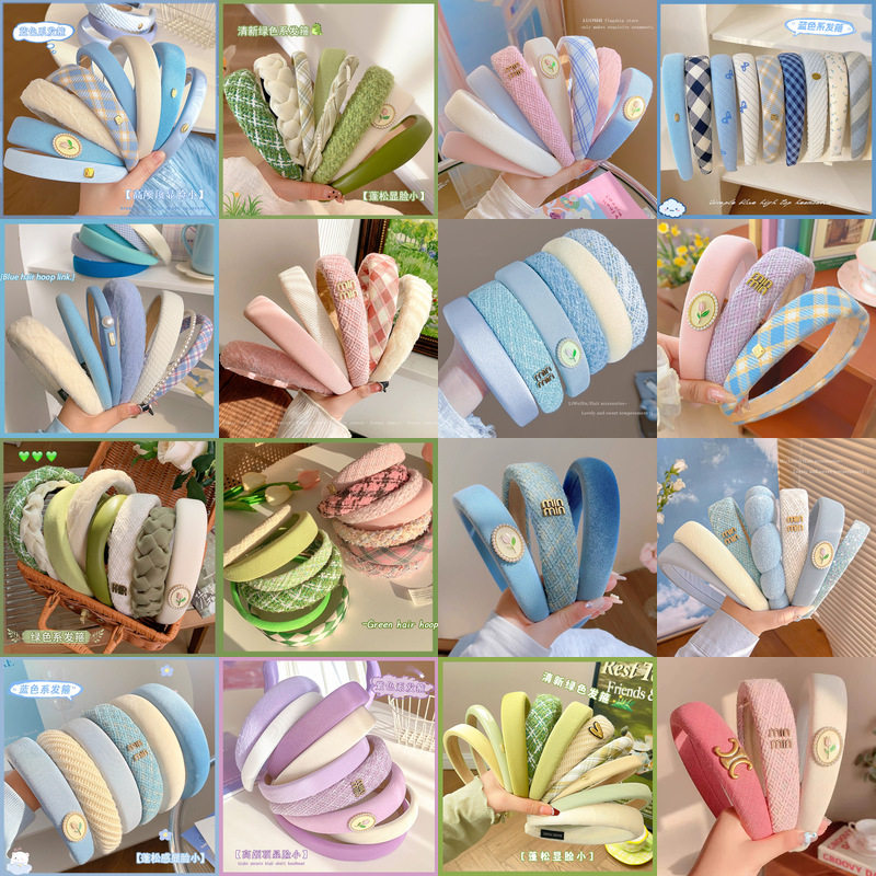 TKTK多巴胺高颅顶发箍女2025新款洗脸海绵头箍日常外戴不勒头发捆