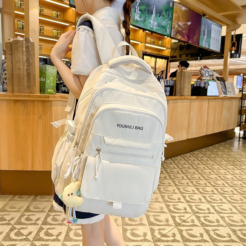 2026新款高颜值日系大容量书包女初高中生ins小众双肩包简约百搭