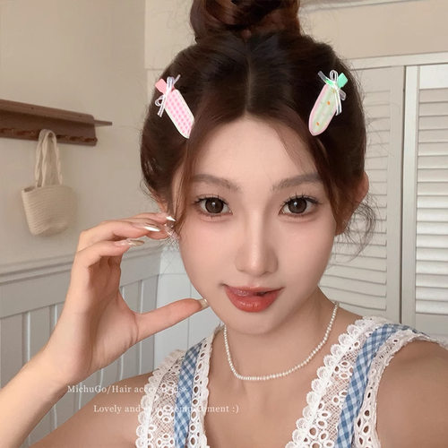 tktk多巴胺可爱发夹女刘海侧边碎发夹子精致感发卡鸭嘴夹发饰头饰