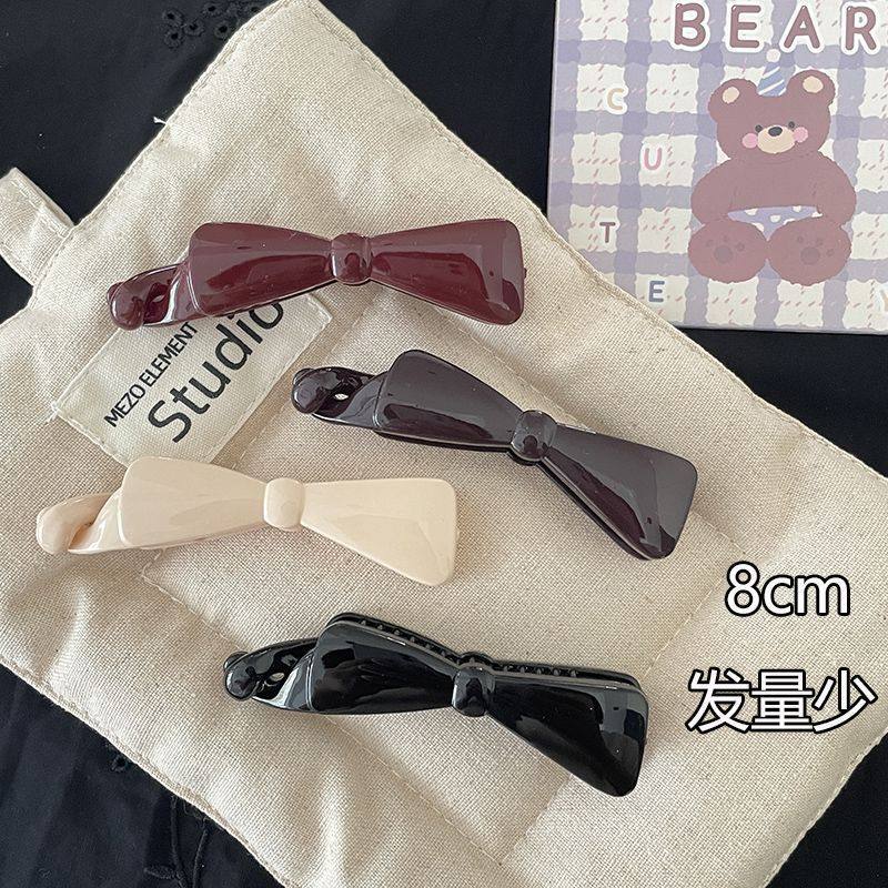 TKTK竖夹发量少超小号香蕉夹女2025新款蝴蝶结马尾夹可爱后脑勺