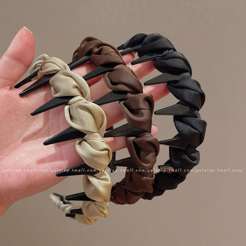 tktk夏日高颅顶发箍女款感洋气时尚头箍2025新款压发发卡碎发头饰