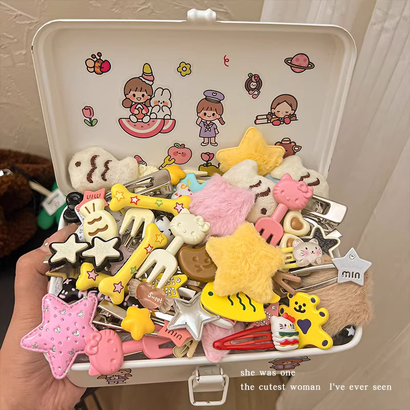 TKTK甜美可爱星星发夹女前额侧边刘海夹儿童碎发bb夹2025新款发卡