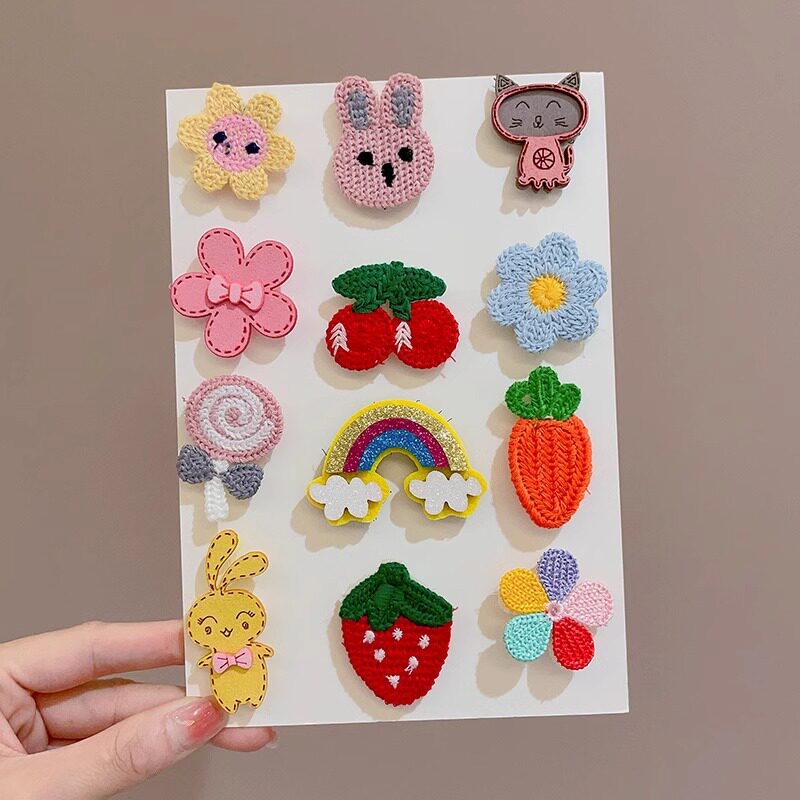 tktk萌趣花朵碎发贴公主风刘海魔法贴卡通儿童头饰女童宝宝发饰