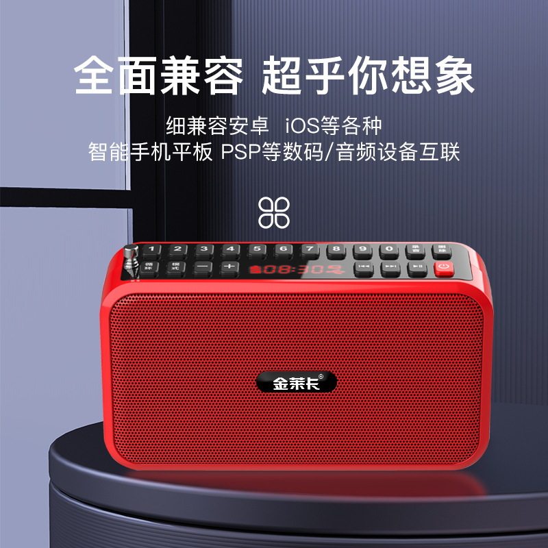 梵博士J28插卡蓝牙音箱收音机户外晨练小音响听戏跳舞听歌双电池