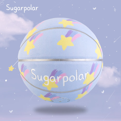 SUGARPOLAR星空流星天蓝男女生儿童小学生中考PU篮球7号6号5蓝球
