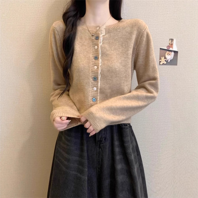 短款针织开衫女春季内搭