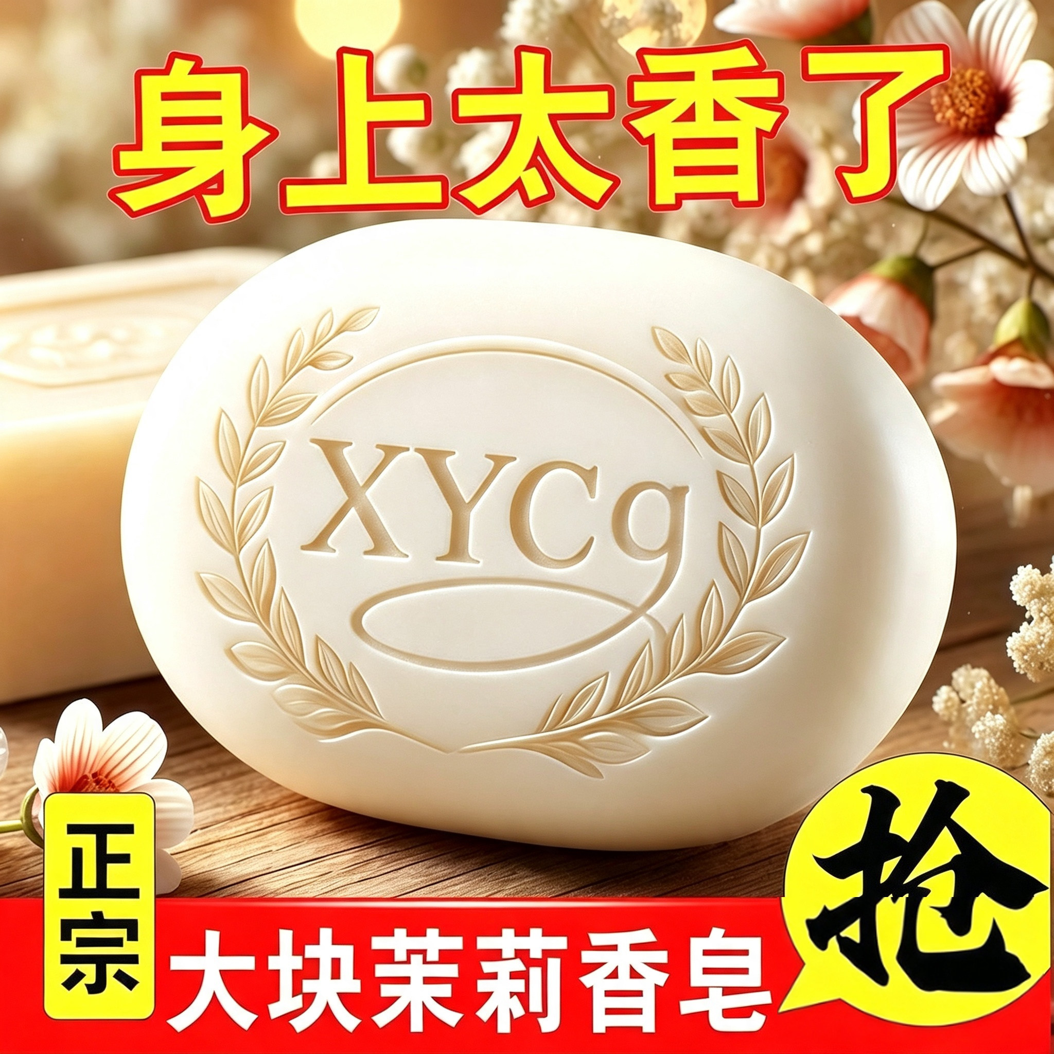 茉莉手工香皂去污控油保湿100g