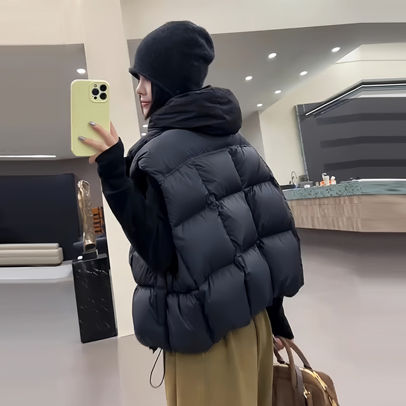 白鸭绒羽绒马甲女秋冬季2025新款高级感小个子外穿背心羽绒服外套