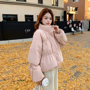 巨好看90白鸭绒羽绒服女冬短款2025新款小个子粉色保暖立领外套袄