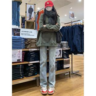 黑色窄版直筒牛仔裤女夏季2026新款爆款高腰显瘦小个子加长烟管裤