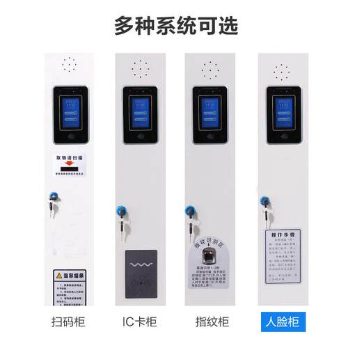 单机版指纹脸识别包柜门24IC刷卡储物柜寄人存柜存智能快递柜系统