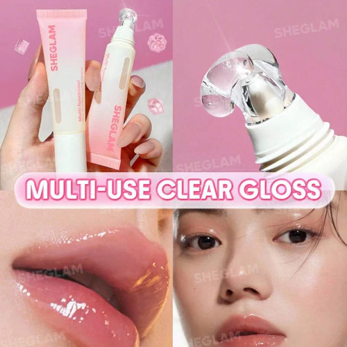 sheglam多用唇蜜妆前唇颊眼多用水润高光透明护唇膏10ml