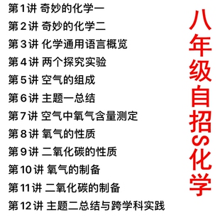 2025年暑秋26冬春上海乐读自招S化学8初二八年级刘昱视频录播电子