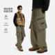 宽松直筒挺阔大口袋休闲长裤 VR97美式 潮 男秋季 新款 机能风工装 卫裤