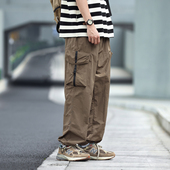 男宽松2024秋冬户外直筒抽绳束脚运动裤 VR97轻薄速干工装 休闲长裤