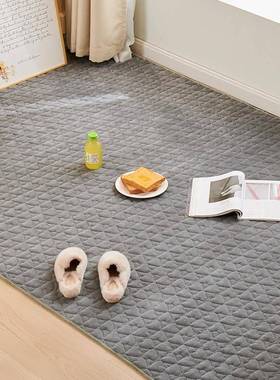 牛奶绒地行垫客边厅宝宝爬垫秋冬加厚卧榻室床地毯榻米垫子可OVI