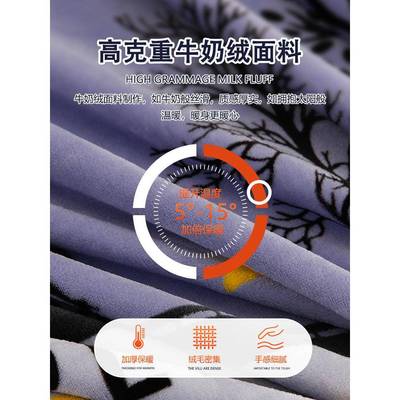 加厚保暖牛奶绒被套单件秋季双珊瑚绒被罩18米15.0面X冬200不LNJA