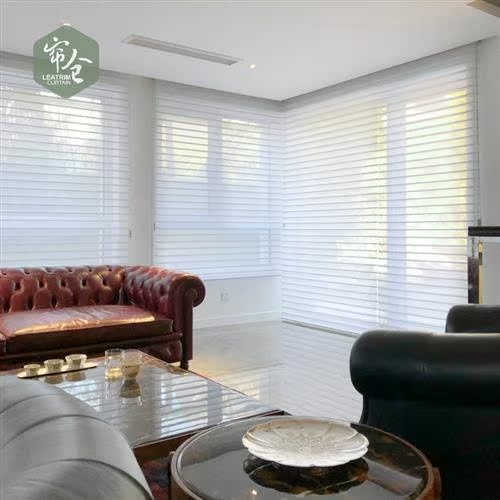 帘仓 香格里拉帘 布百叶窗帘柔式梦幻调光纱帘客厅餐厅书房帘定制