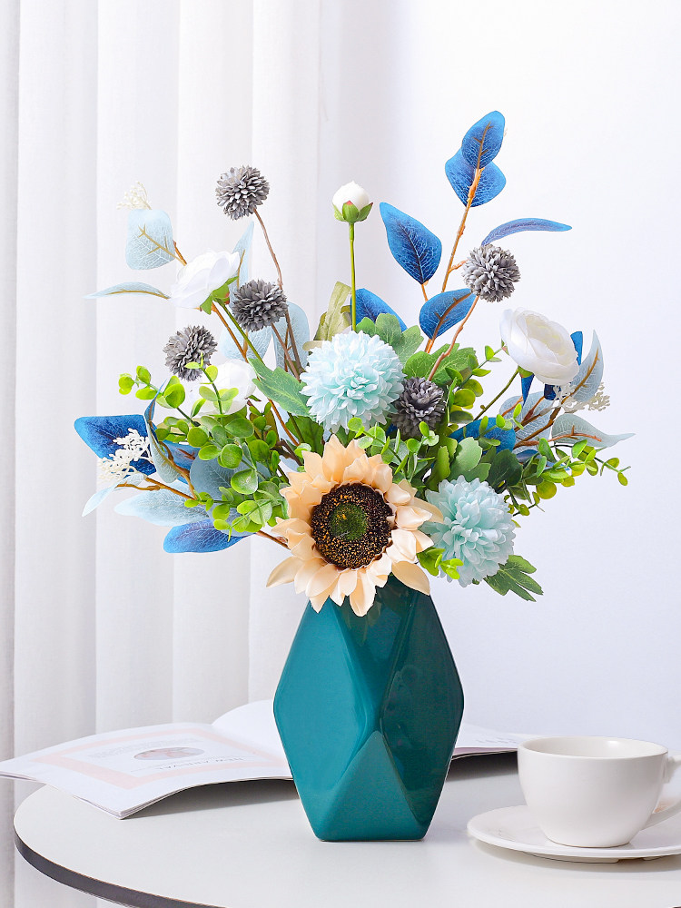 仿真花假花摆设轻奢高端客厅餐桌花摆花家居装饰品插花花艺摆件